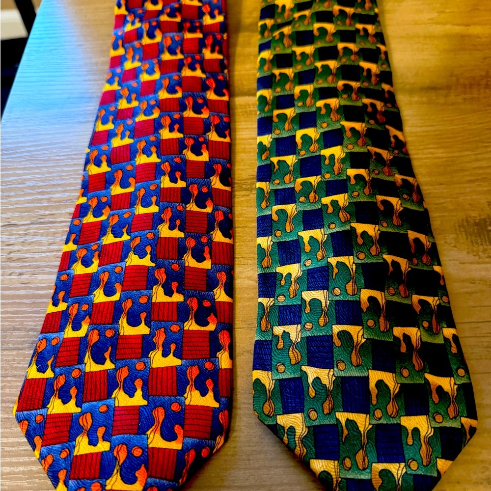 Colorful Geometric Patterned Ties - image 1
